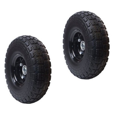 ALEKO 2WNF10 Flat Free Replacement Wheels for Wheelbarrow, 10" No Flat Tire, Black Pack of 2   556183991